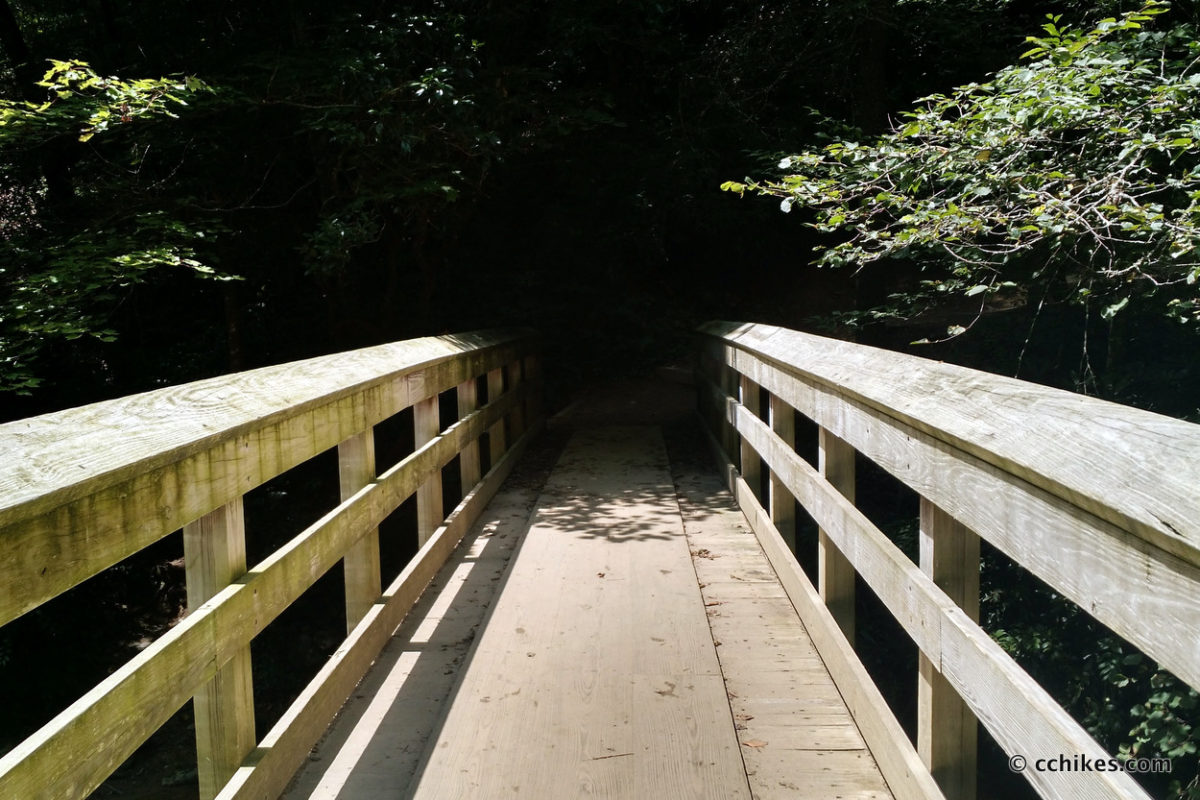 The bridge to the trail.