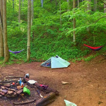 Weekend camping at Twin Falls (Pisgah National Forest)